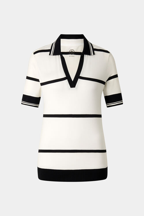 Jessi polo shirt Off-white/black