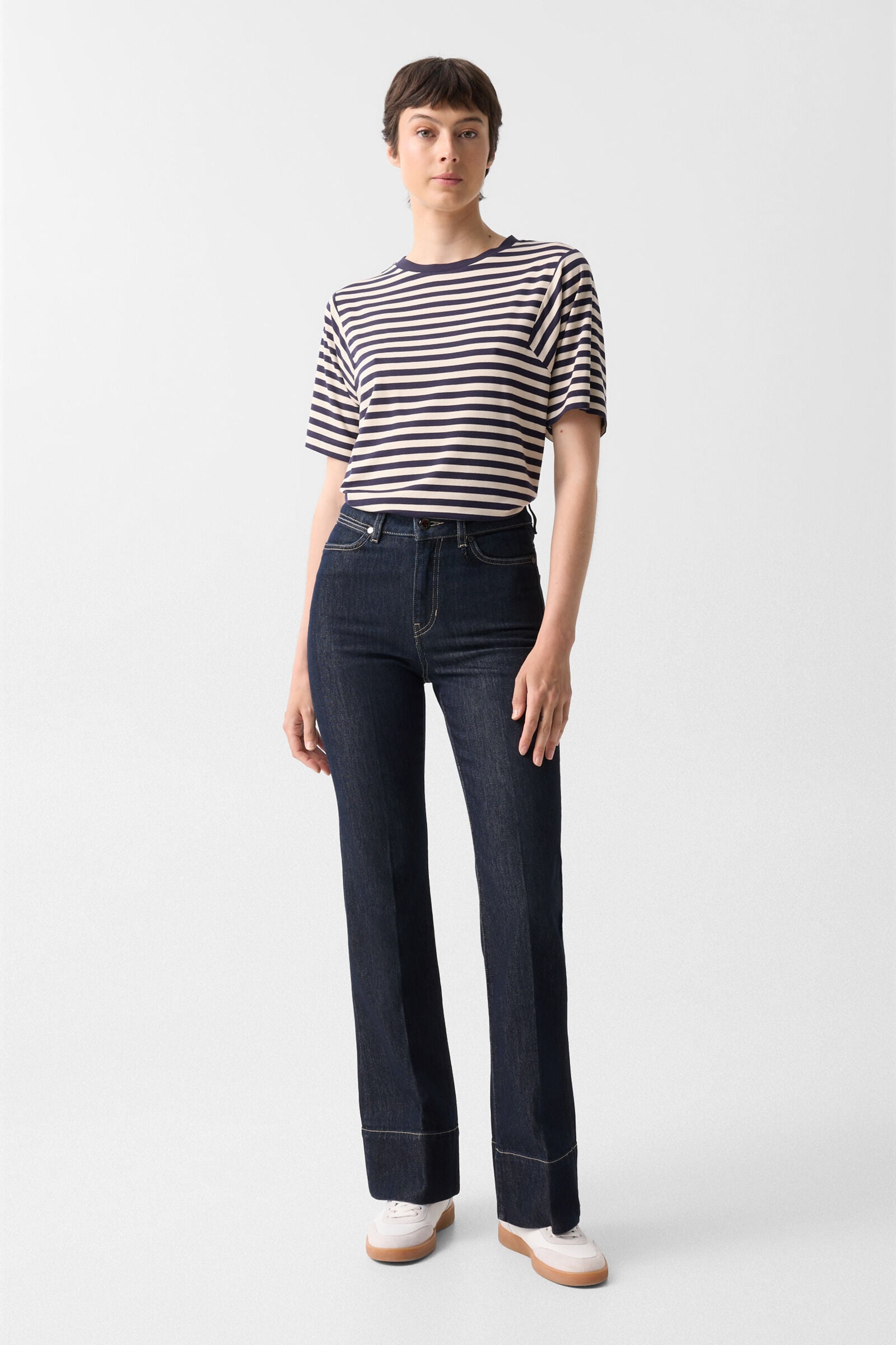 Flared fit jeans Devin Dark Denim Blue