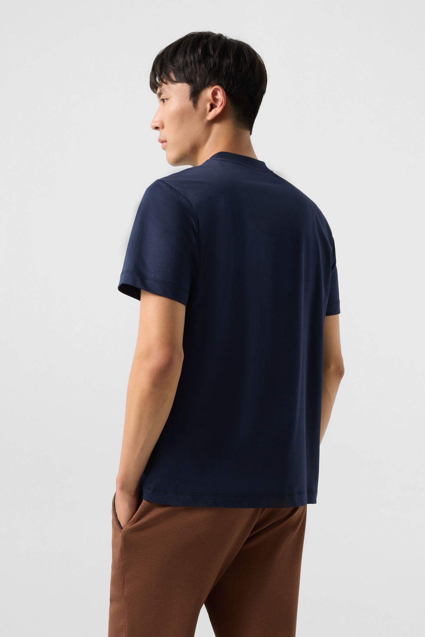 Cotton T-shirt Lukas Navy blue