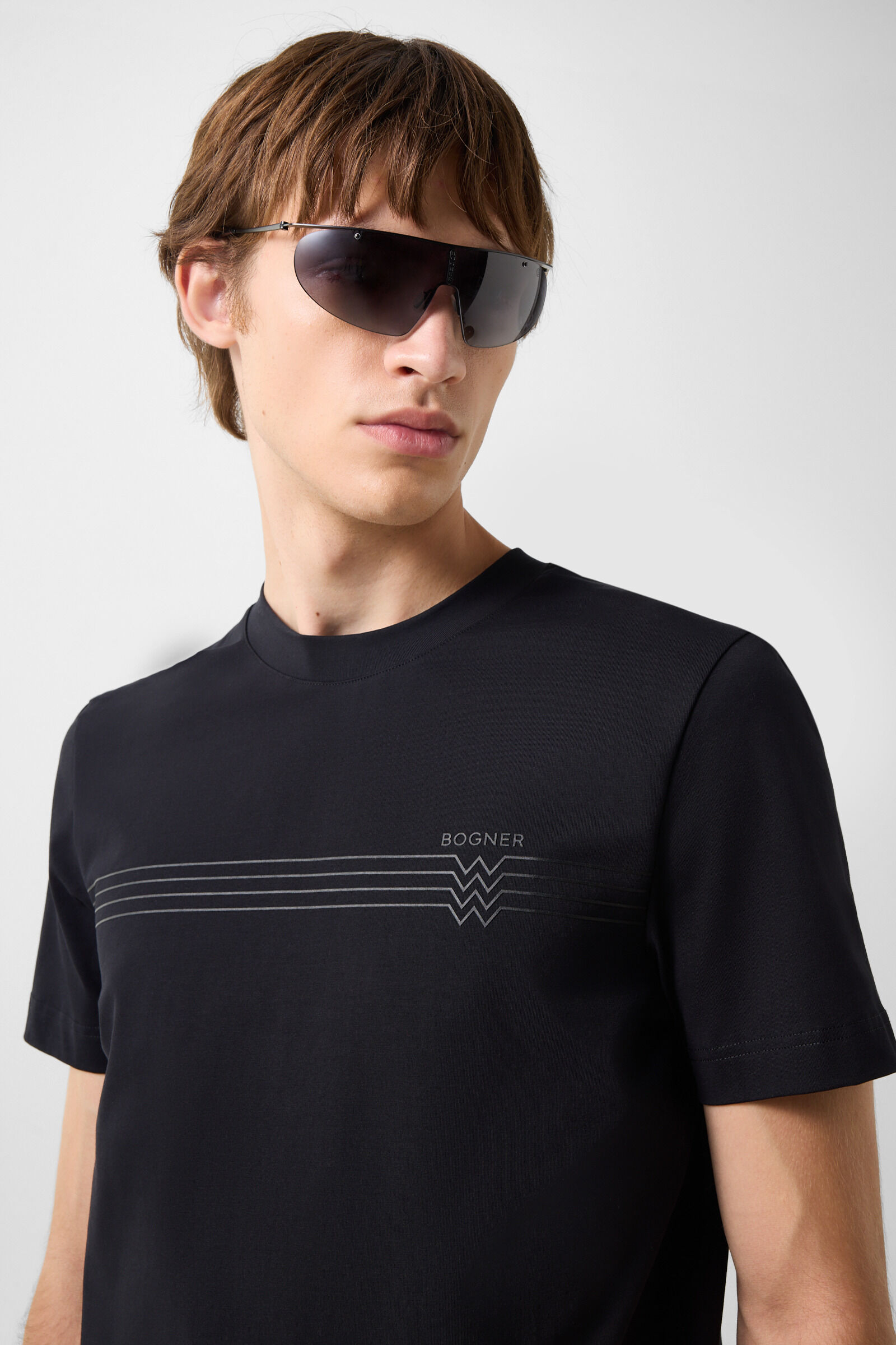 Ryan cotton-blend T-shirt Black