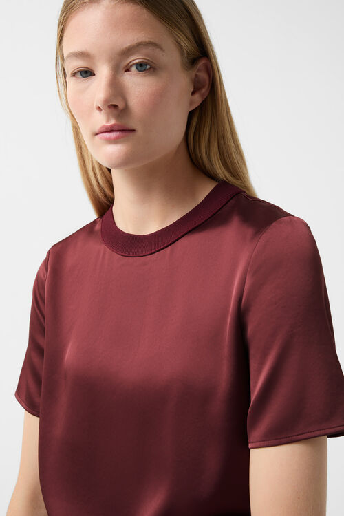 Satin shirt Dylan Wine red