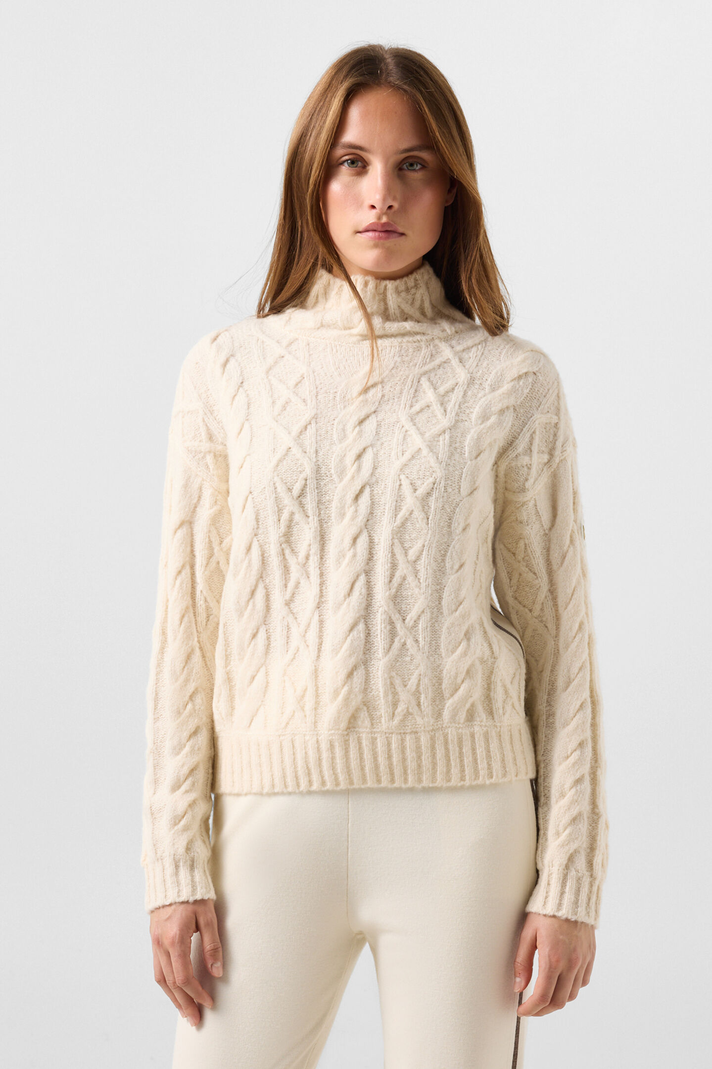 Schurwoll-Pullover Malene Off-White