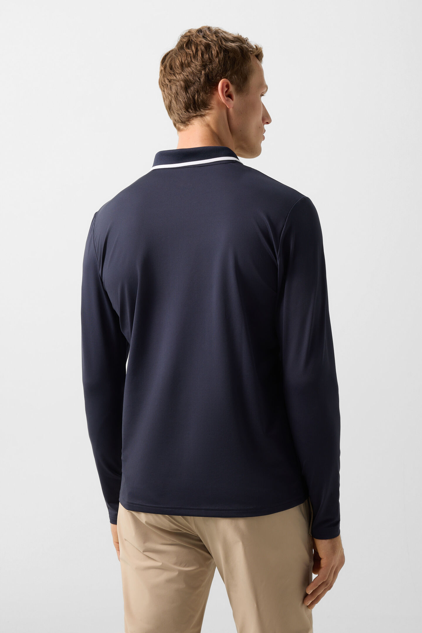 Polo-Longsleeve Jonah Navy-Blau