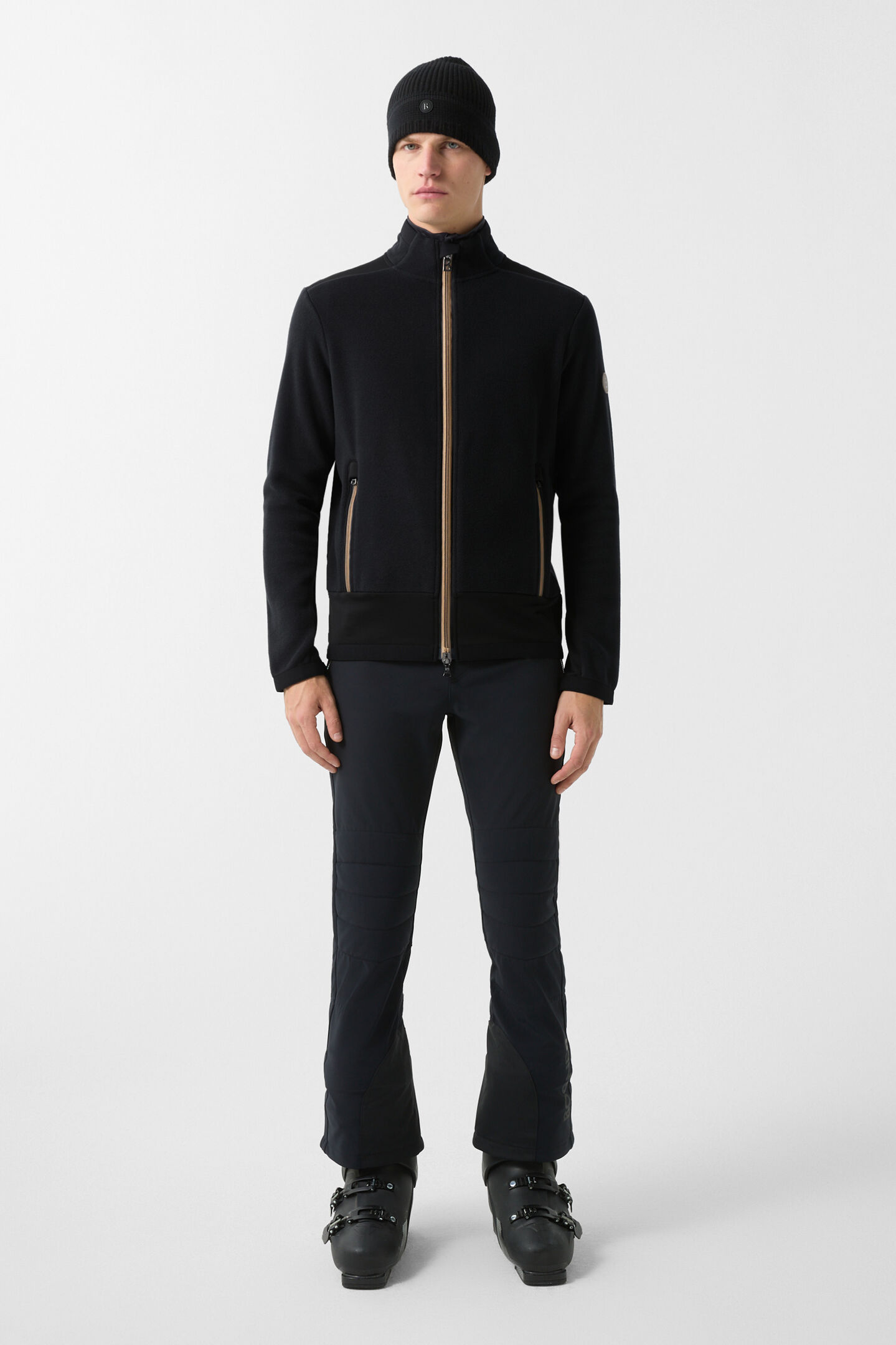 Fabio fleece midlayer Black