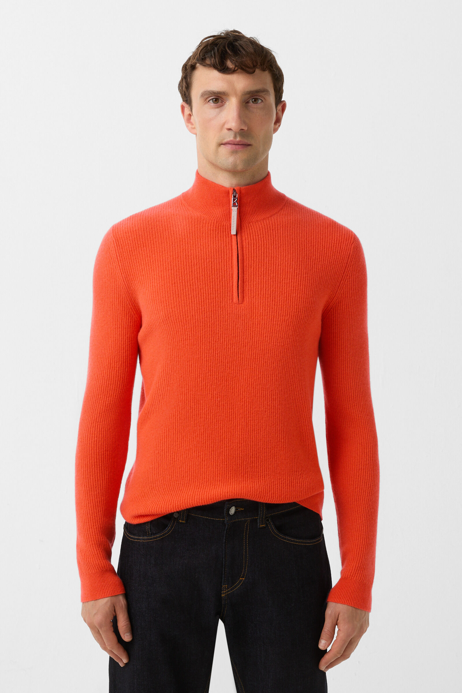 Pure new wool cashmere troyer Derek Coral