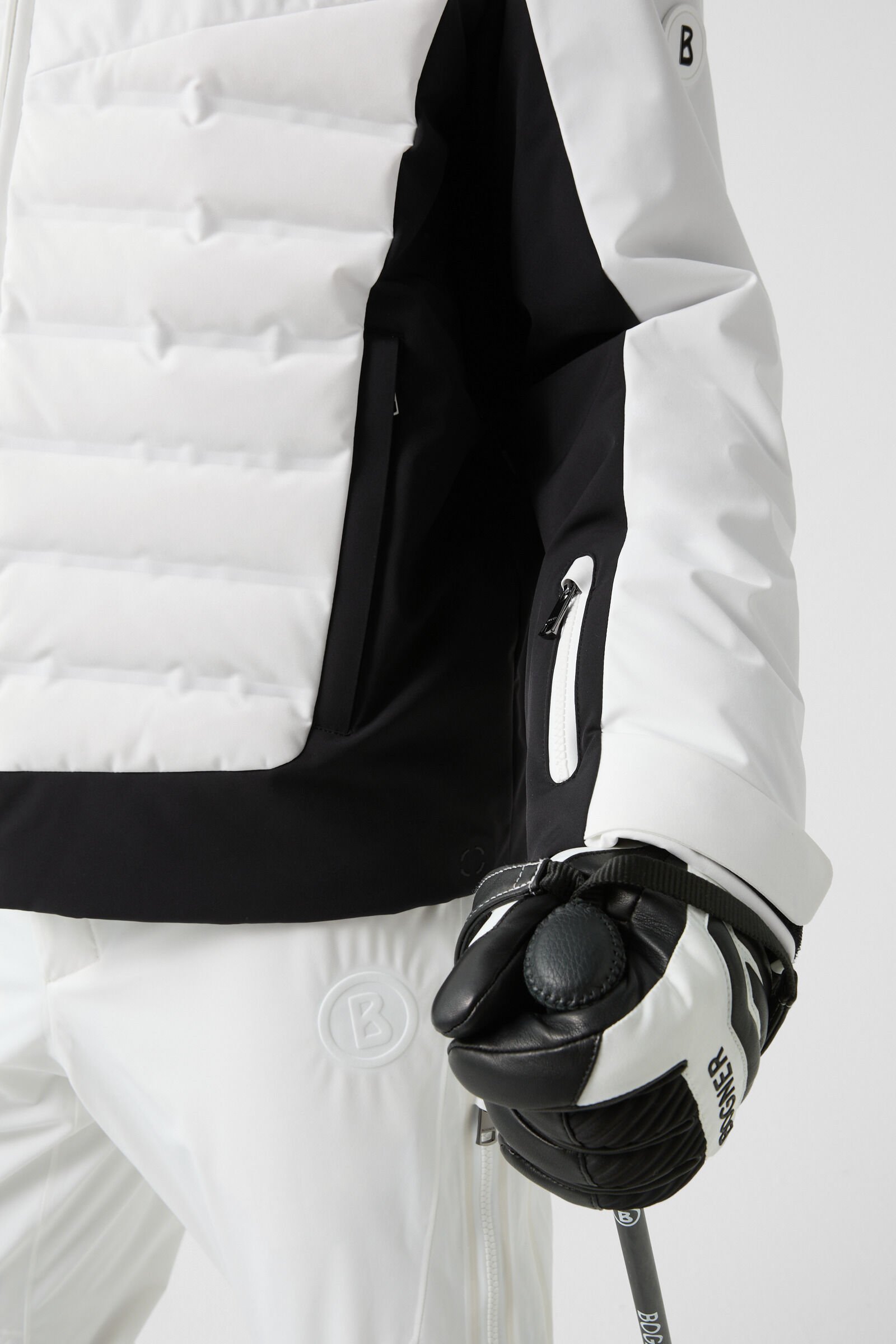 Feliks down ski jacket White/black