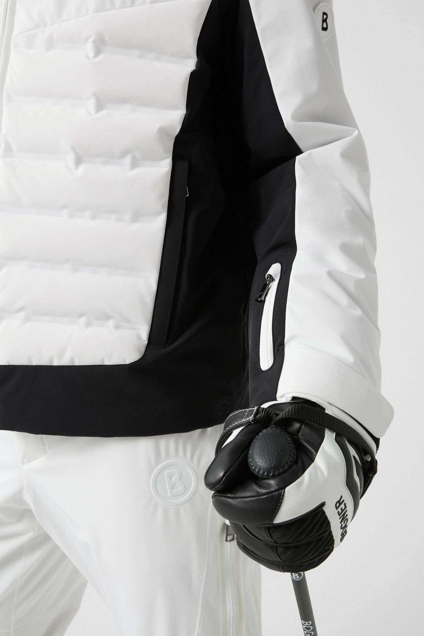 Feliks down ski jacket White/black