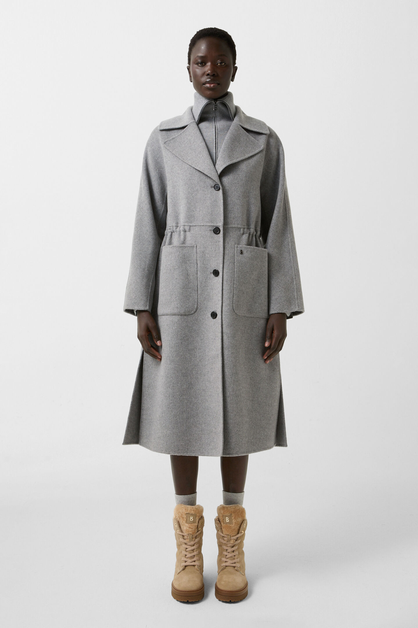 Imani wool coat Gray