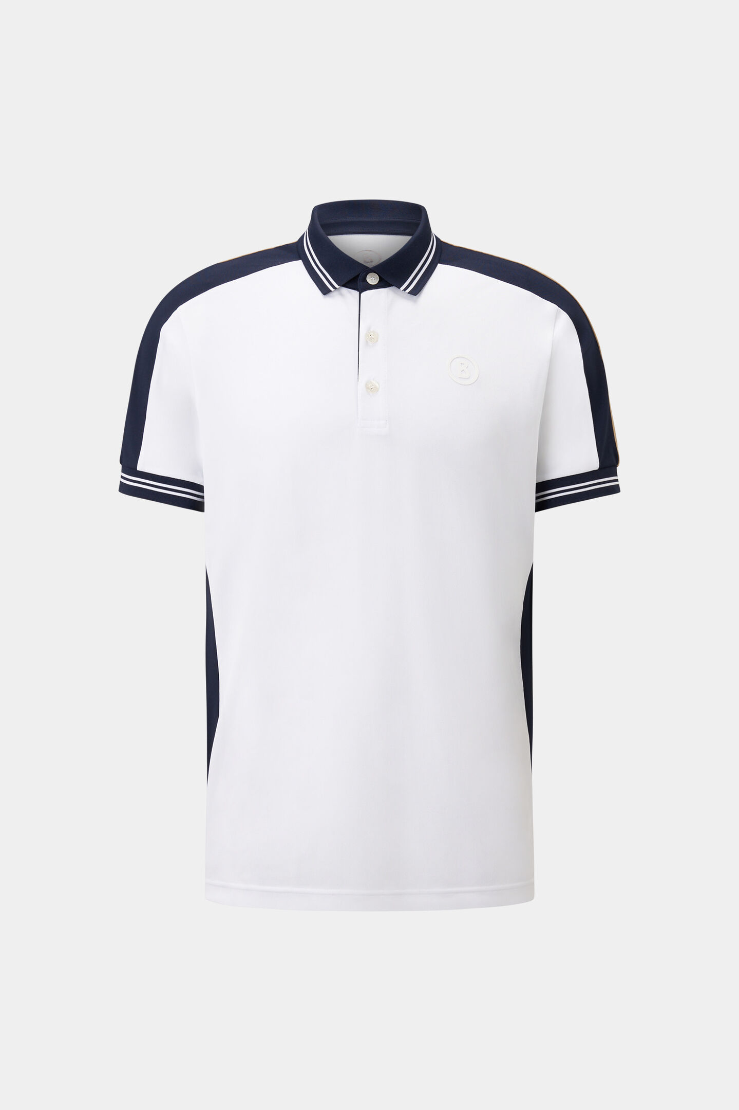 Cornelius functional short-sleeved top White/navy blue/beige