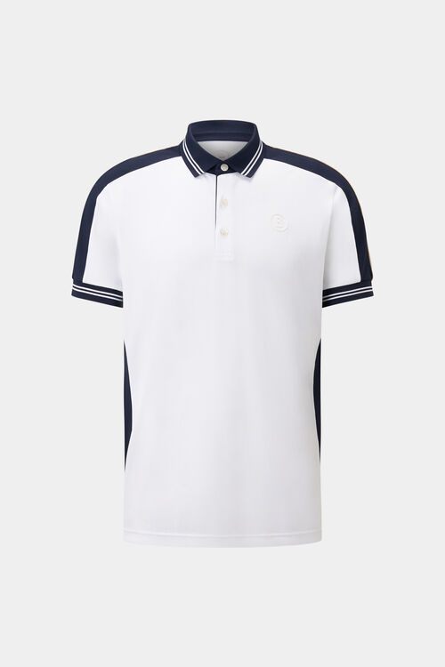 Cornelius functional short-sleeved top White/navy blue/beige