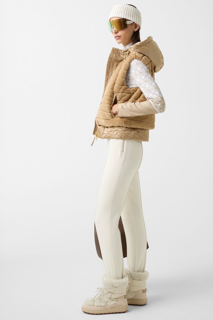 Yumi faux fur waistcoat Beige Yumi faux fur waistcoat Beige