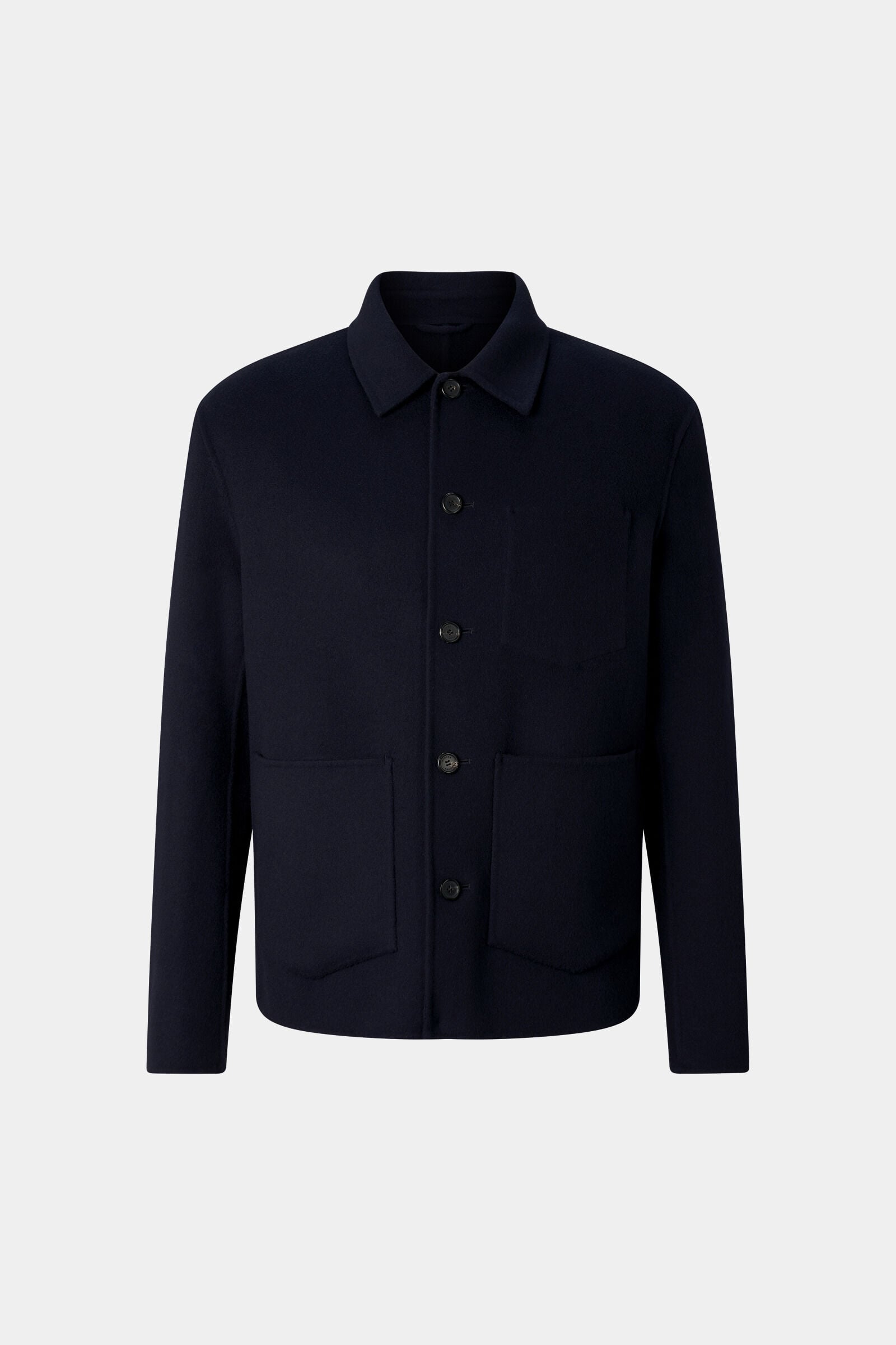 Mirco double-faced woollen shirt jacket Navy
