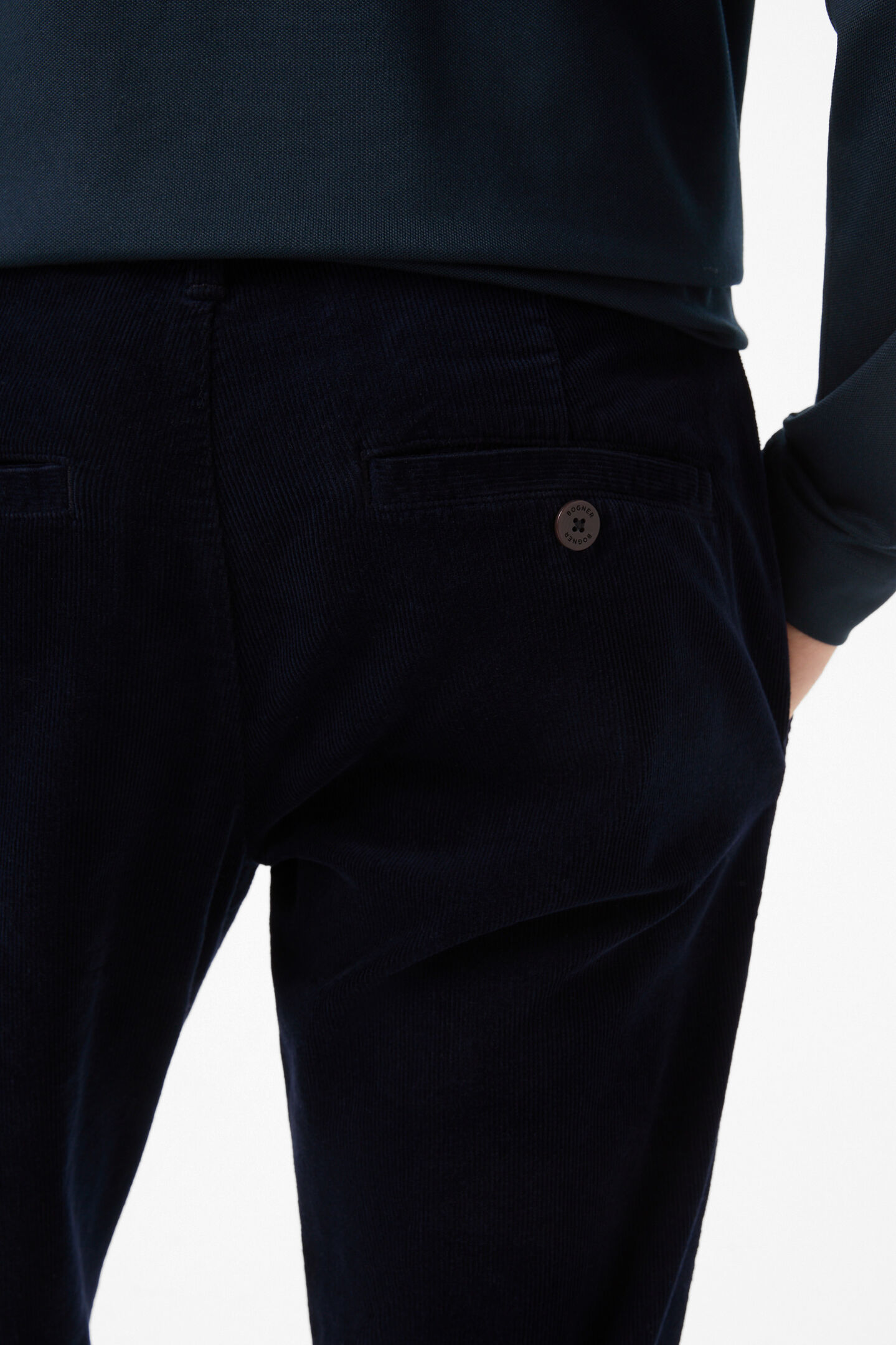 Riley Casual corduroy trousers Navy blue