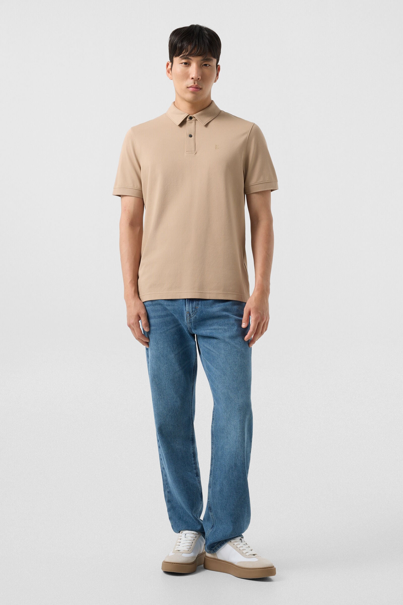 Timo piqu&eacute; polo shirt Beige