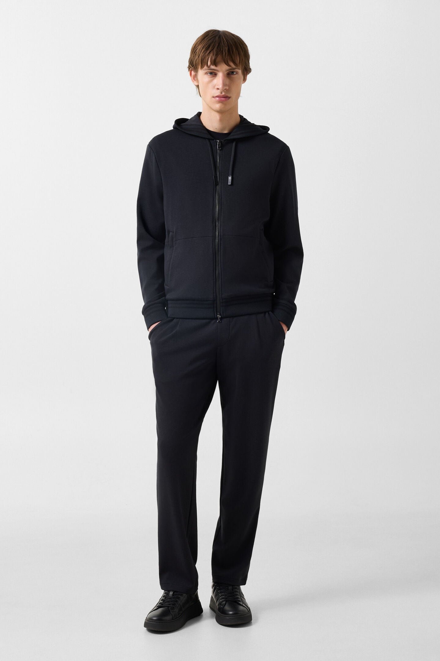 Forest Hoodie Jersey Jacket Black