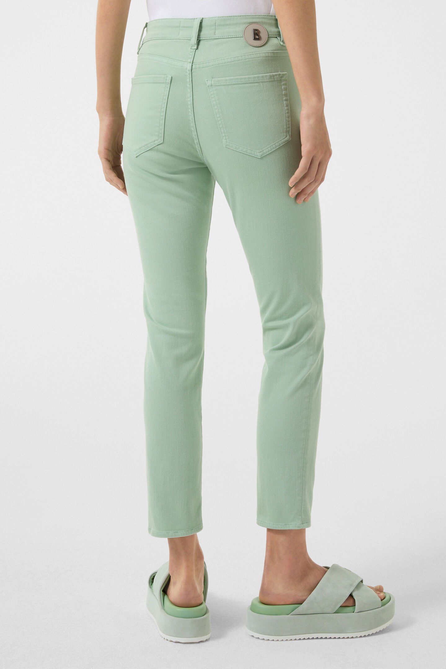 7/8-Slim Fit Jeans Julie Hellgrün