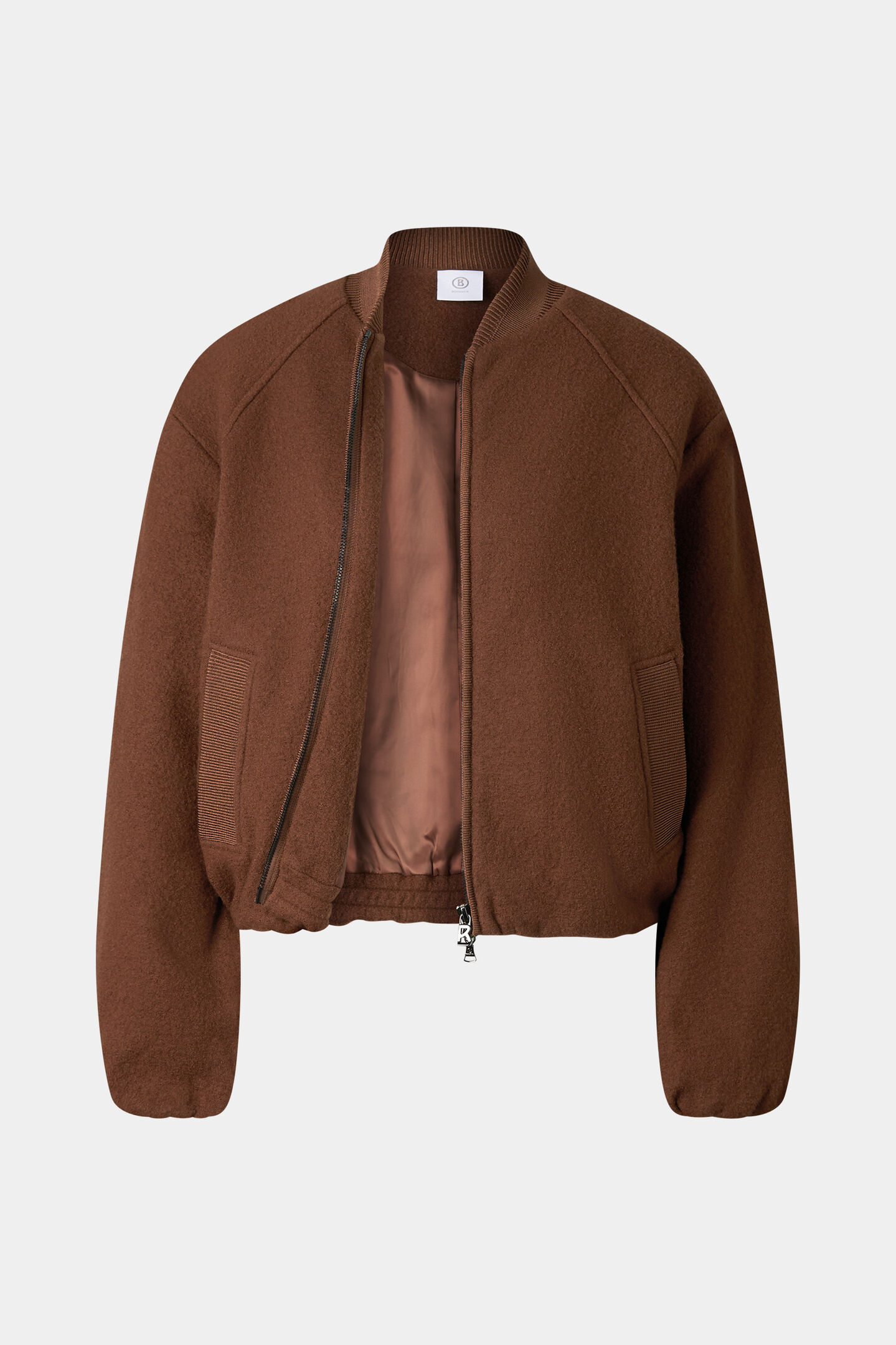 Editha woollen blouson Brown
