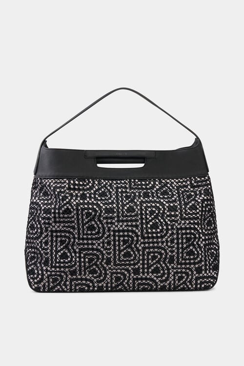 Handbag Walensee Mable Black/Off-White