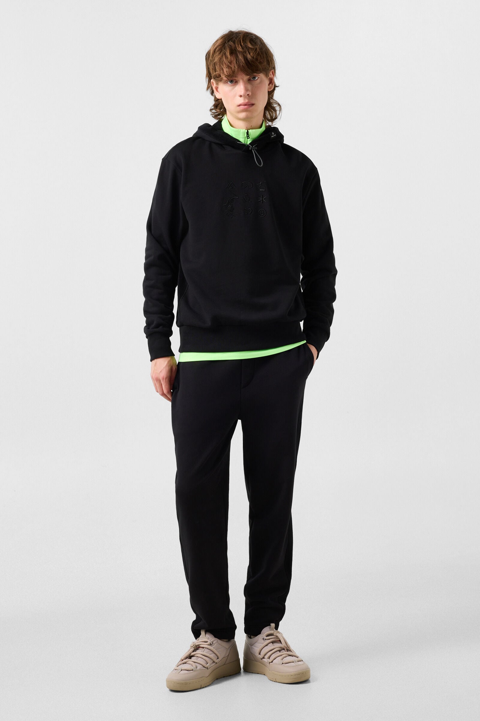 Baumwoll-Hoodie Kristan Schwarz