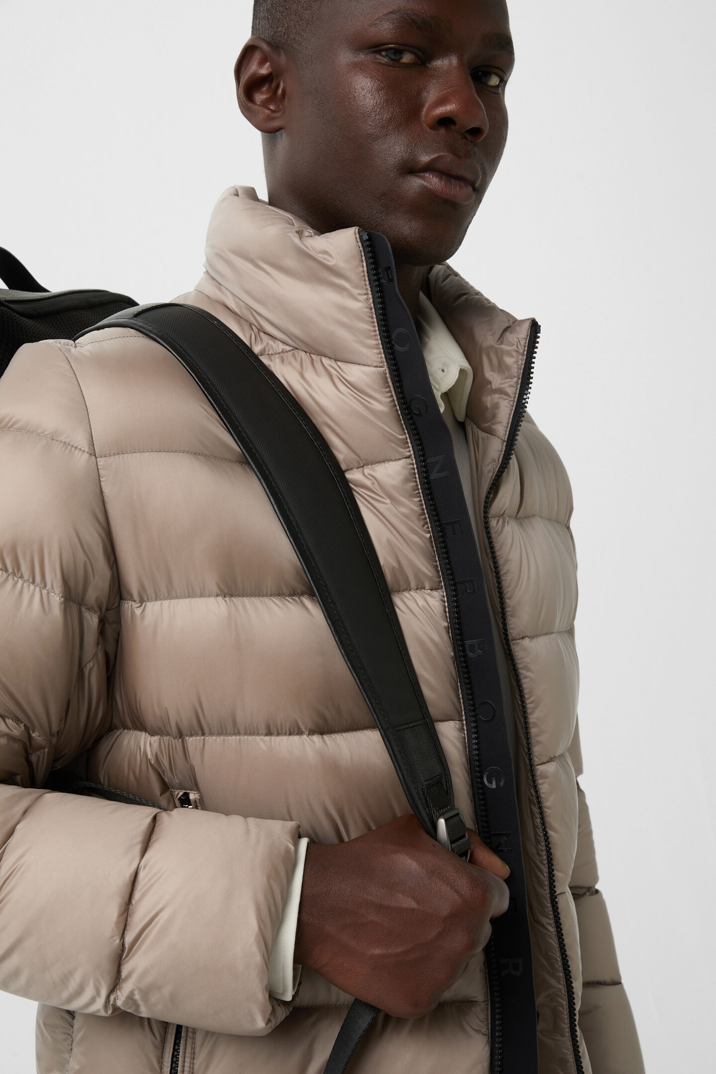 Hugh down jacket Taupe