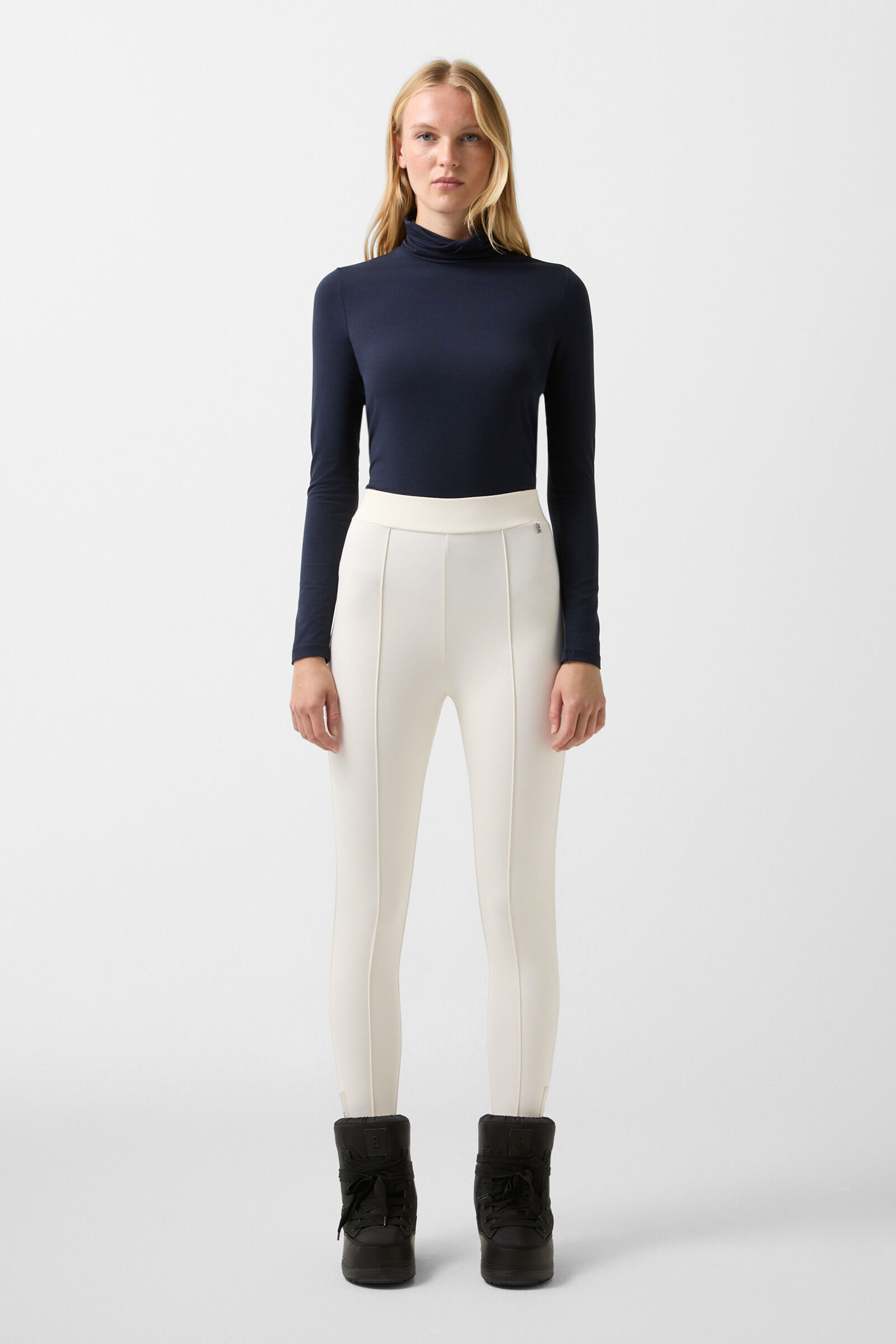 Kaela jersey stirrup trousers Cream