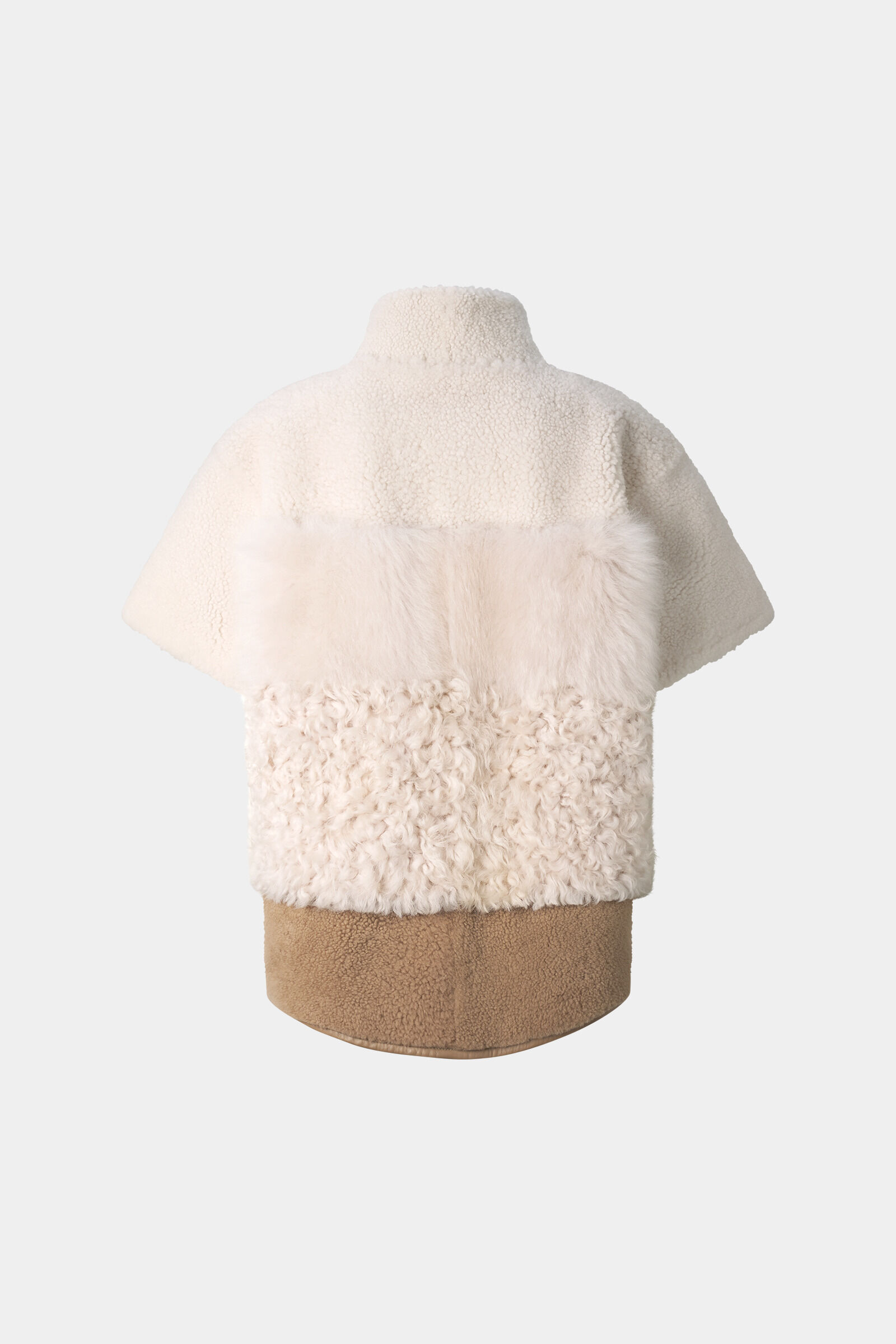 Lexy Lambskin Jacket Cream/Brown