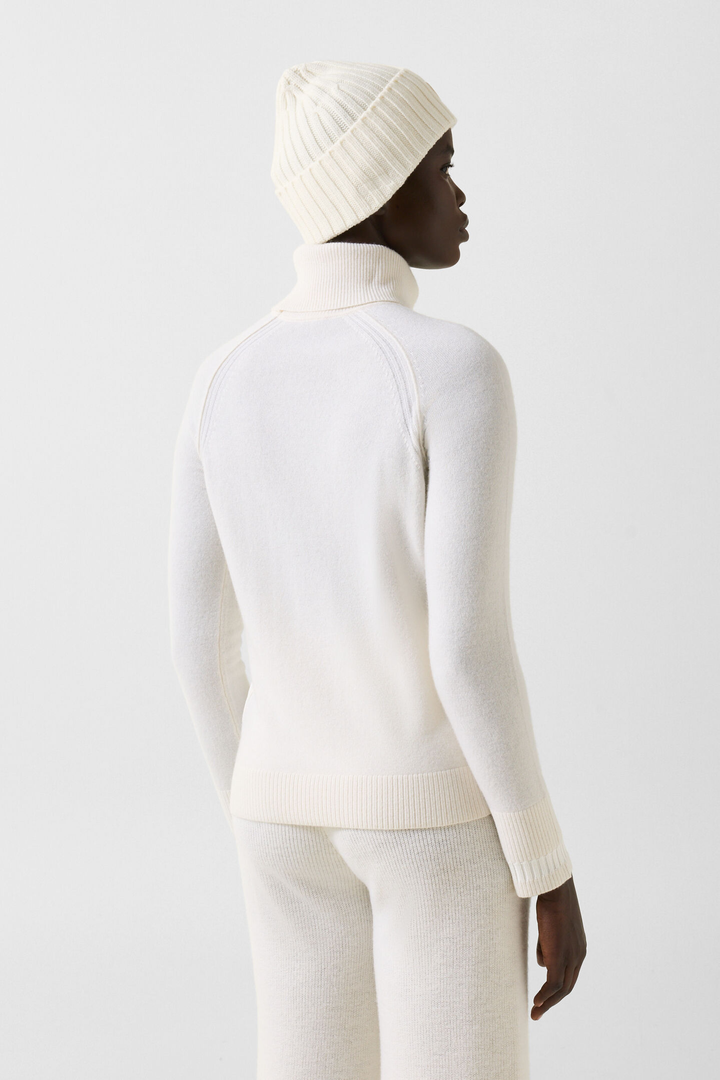 Schurwoll-Kaschmir-Pullover Vaiana Off-White