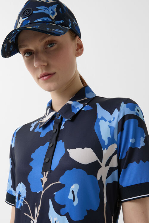 Linny functional polo dress Navy blue/light blue