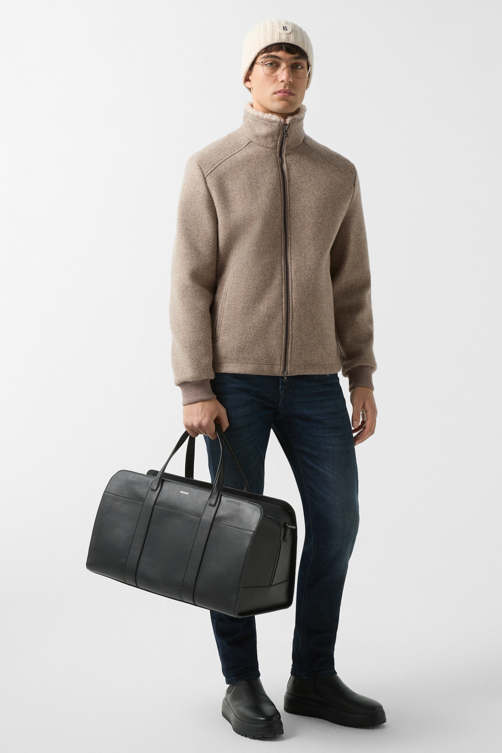 Yoshi woollen blouson Light brown