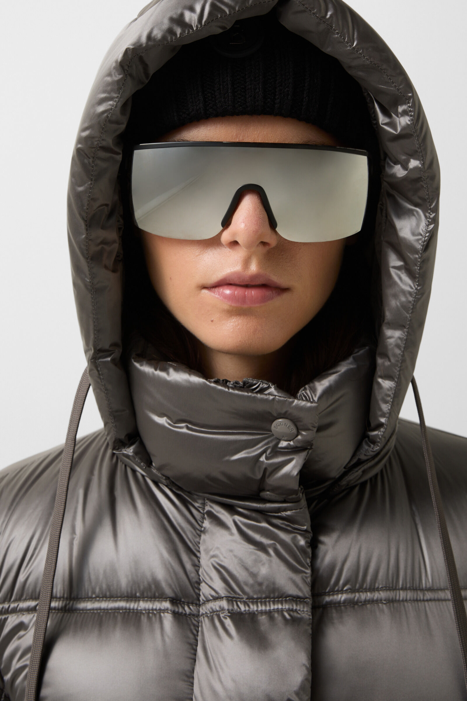 Daunen-Kurzmantel Lynn Grau