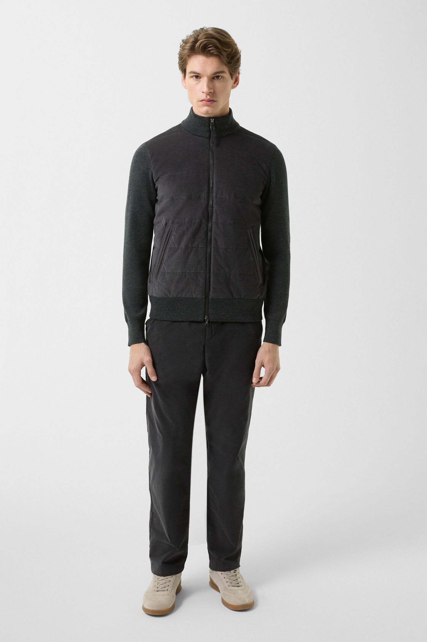 Zisco hybrid knit jacket Anthracite