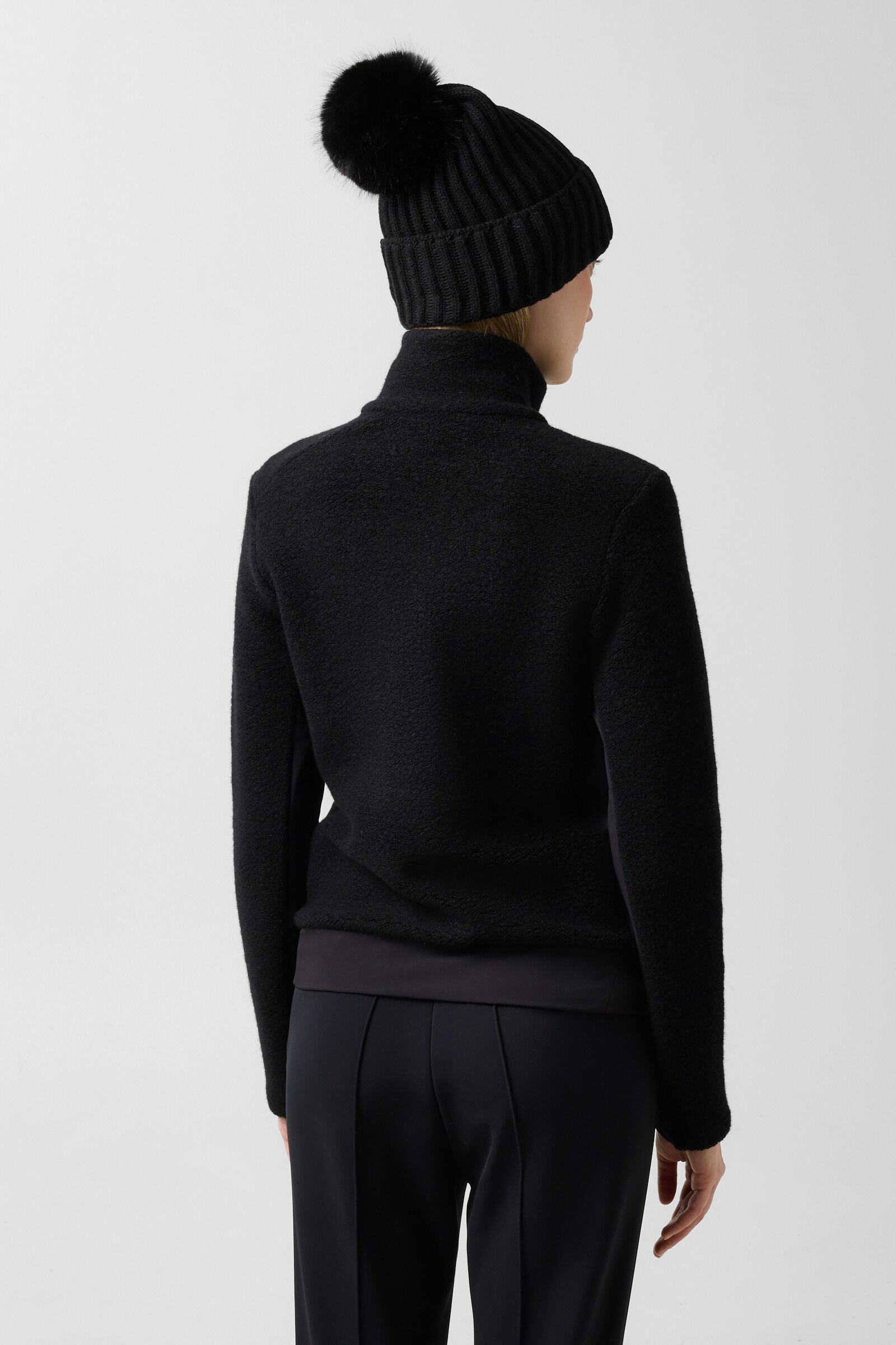 Veste mi-saison en tissu &eacute;ponge Fjella Noir