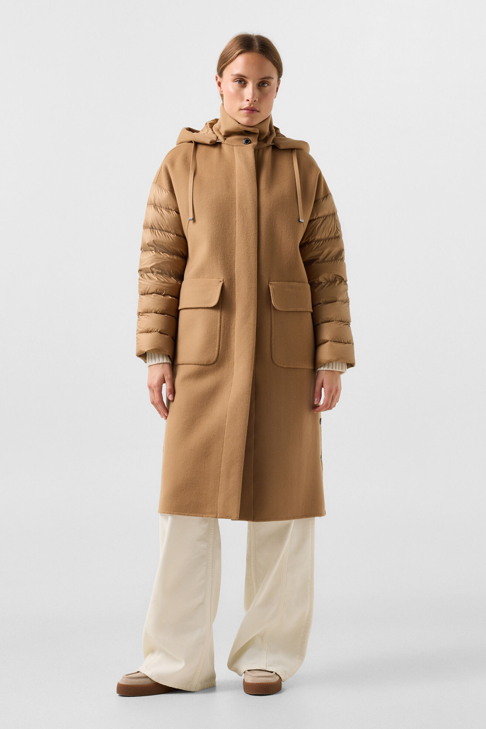 Trisha double-faced down coat Camel