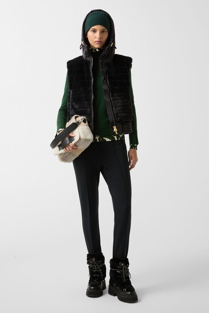 Yumi faux fur waistcoat Black Yumi faux fur waistcoat Black