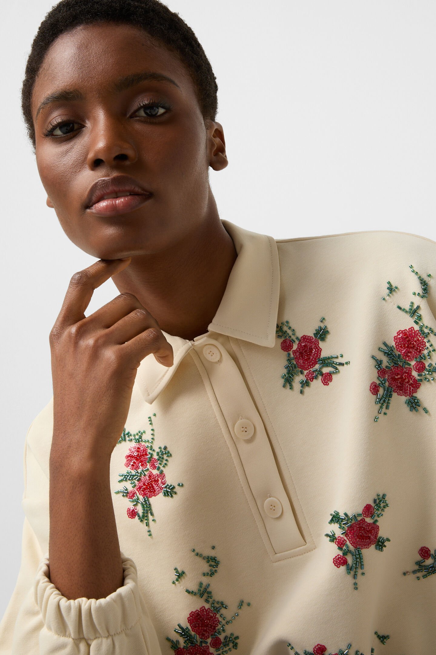 Polo-Sweatshirt Bijou Sand