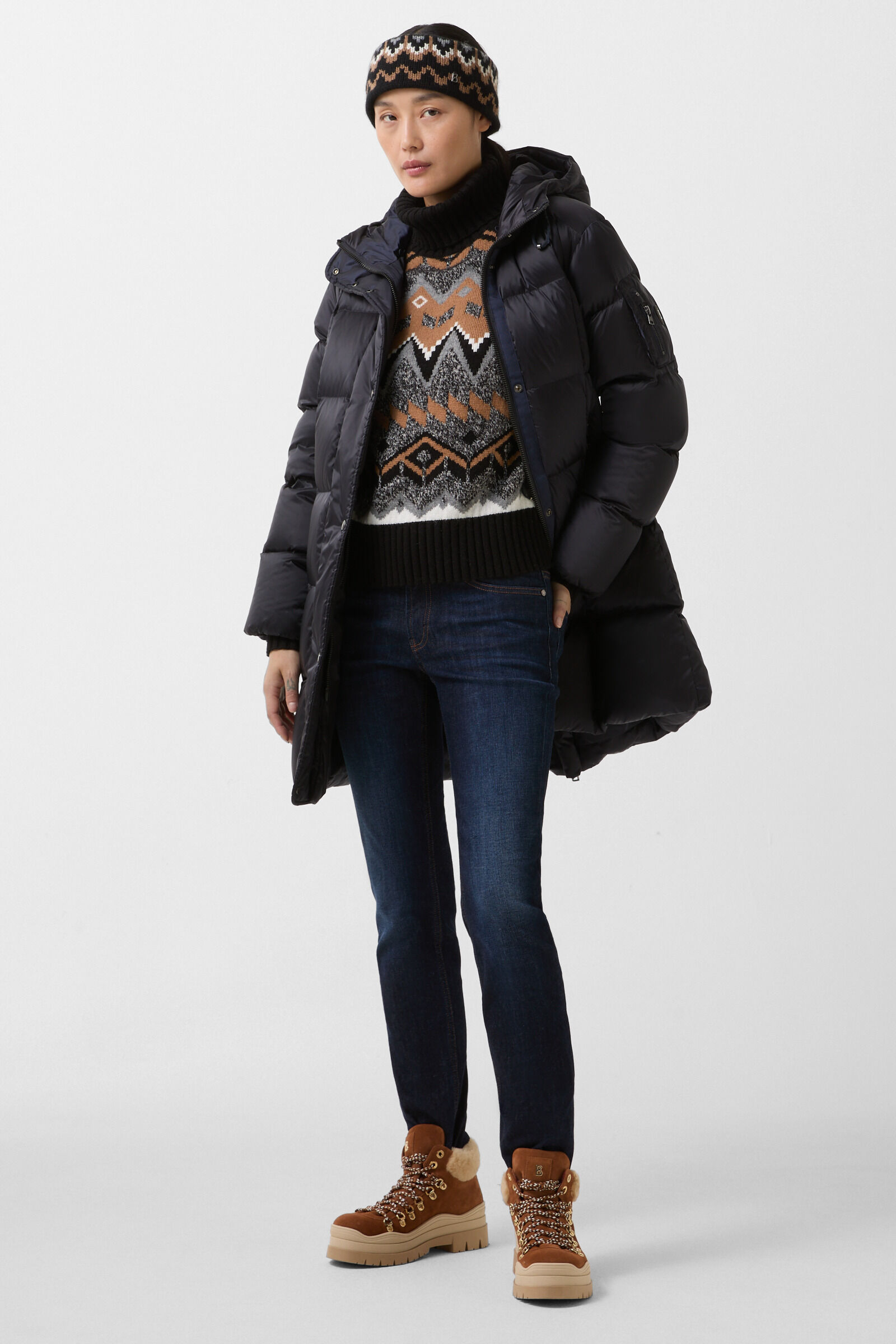 Bridget girlfriend fit jeans Dark Denim Blue