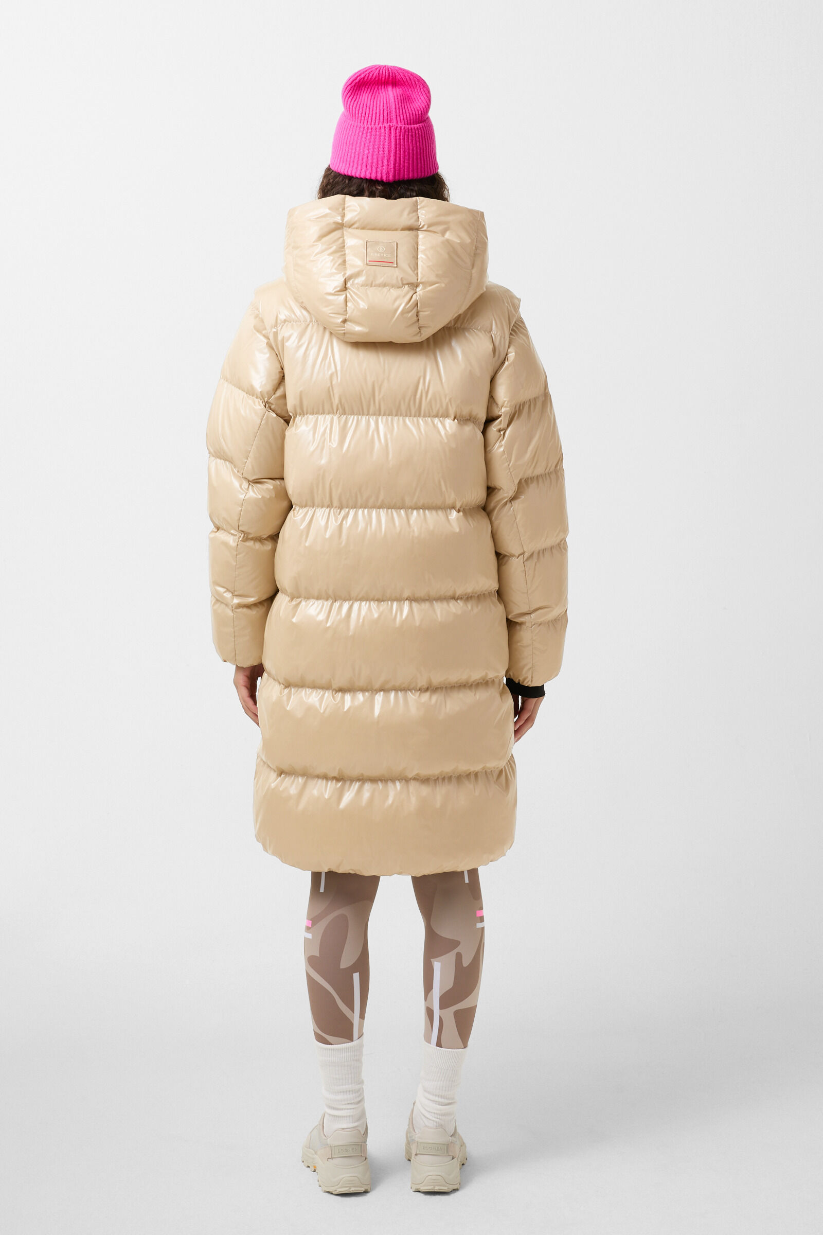 2-in1-Daunenmantel Asta Beige