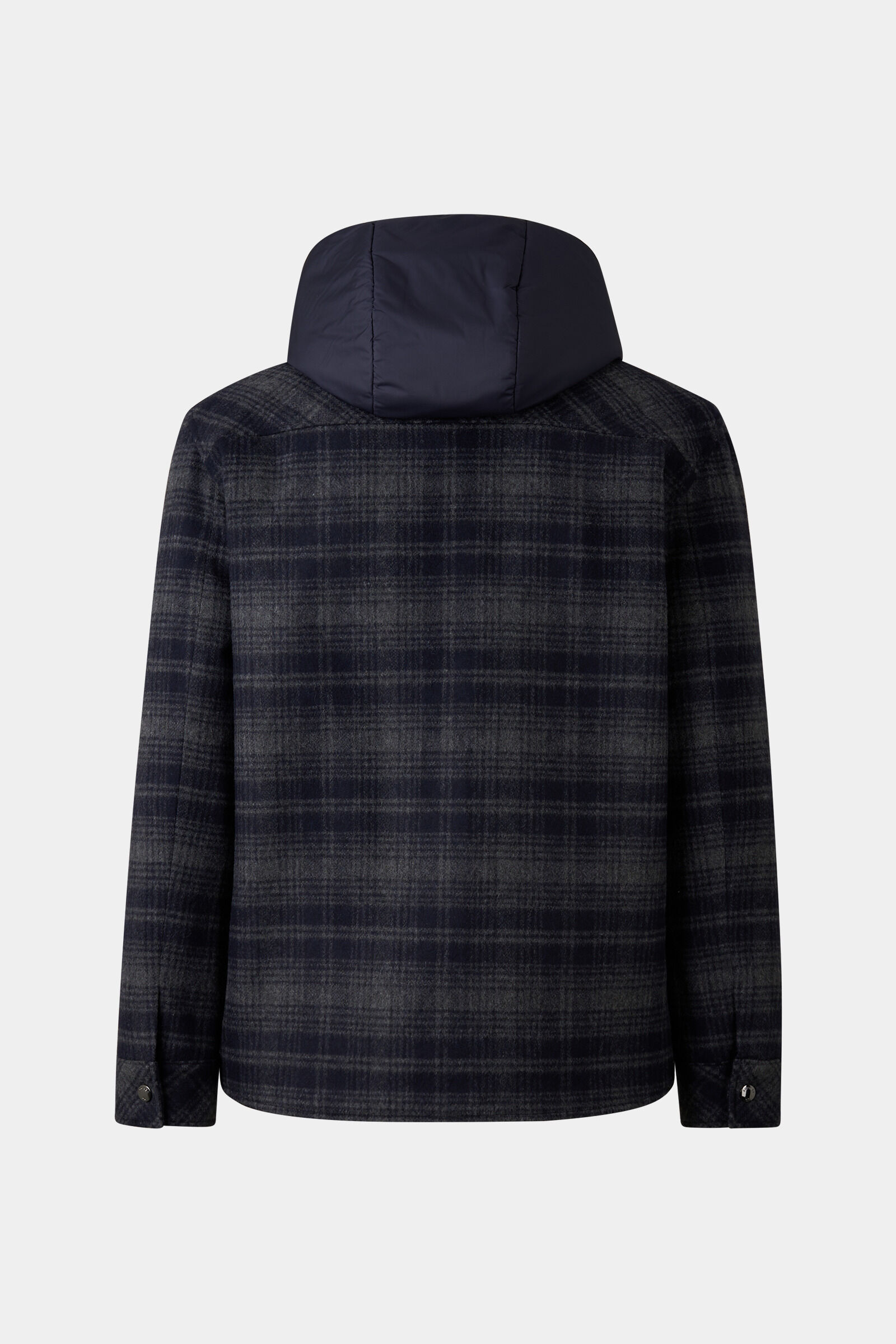 Flannel overshirt Larry Navy blue/grey