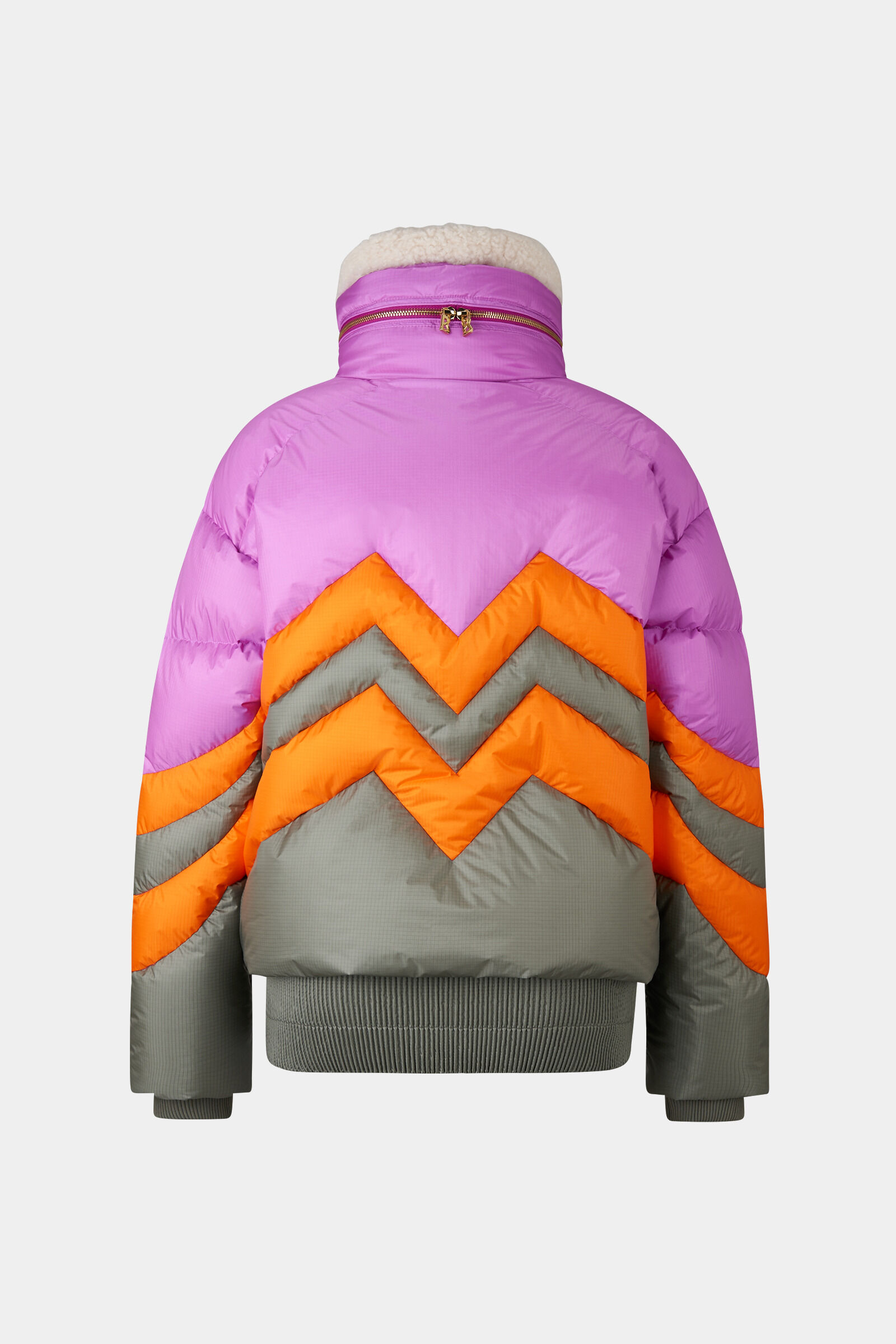 Ski-Daunenjacke Valea Violett/Orange/Taupe