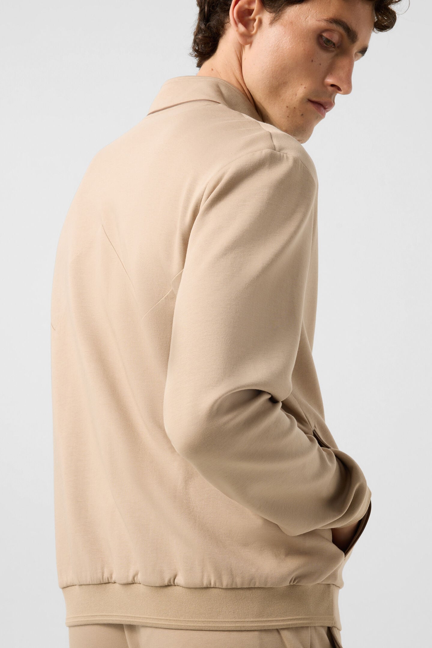 Spencer jersey jacket Beige