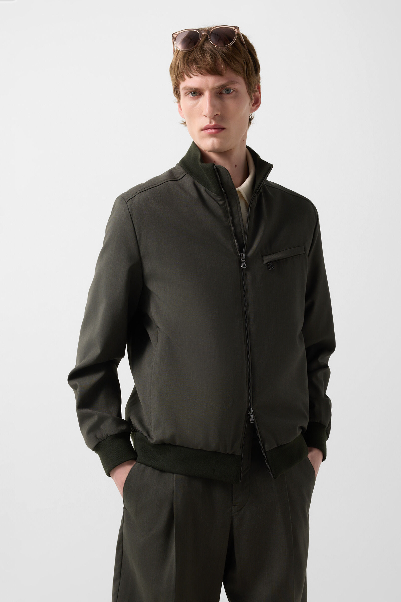 Virgin wool jacket Milan Olive green