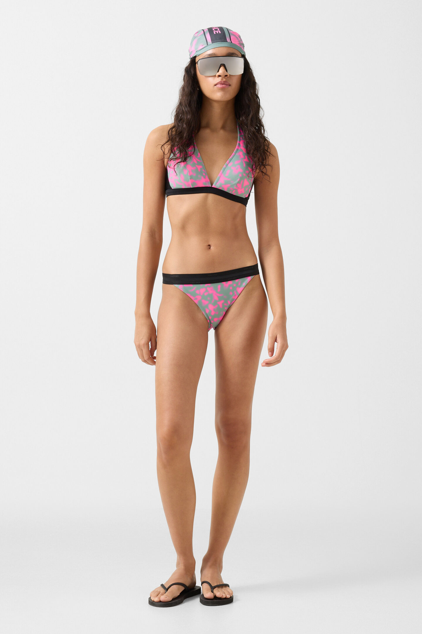 Judit bikini bottoms Eucalyptus/Pink
