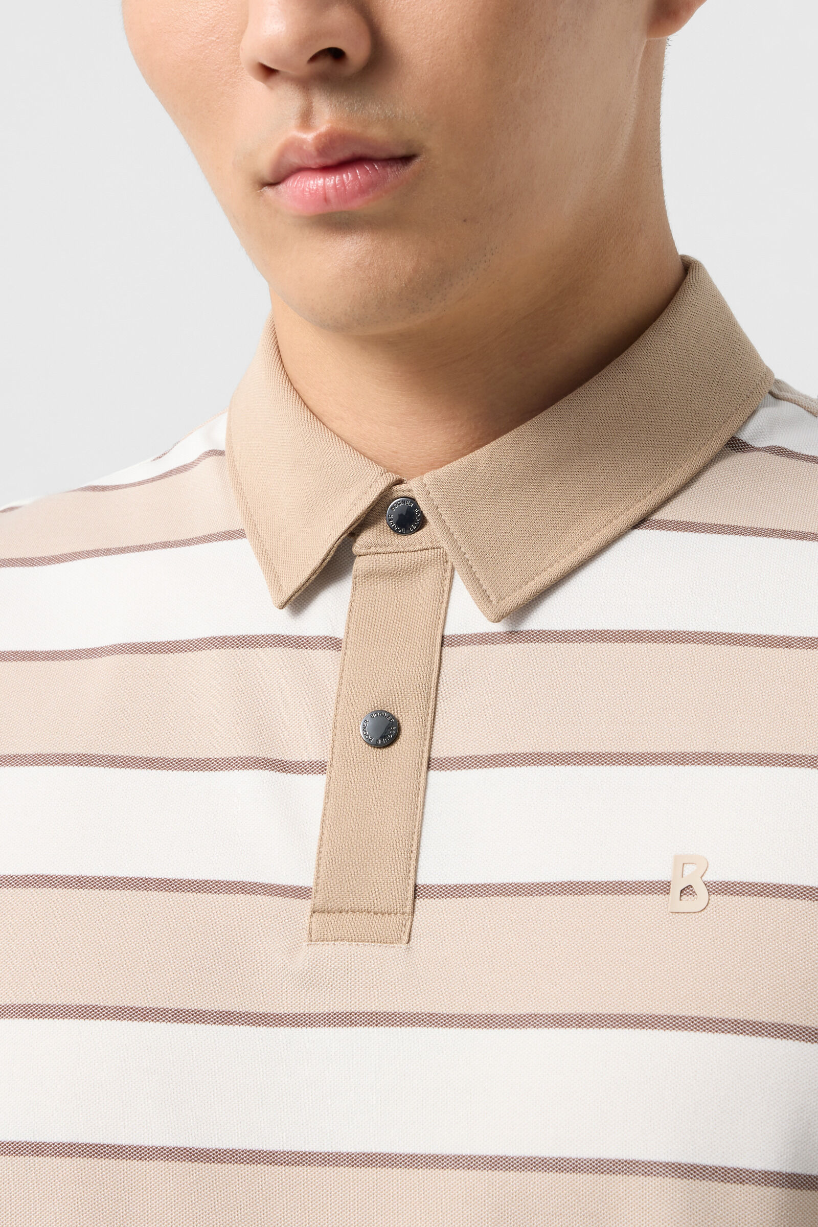 Timo piqu&eacute; polo shirt Beige/Off-White