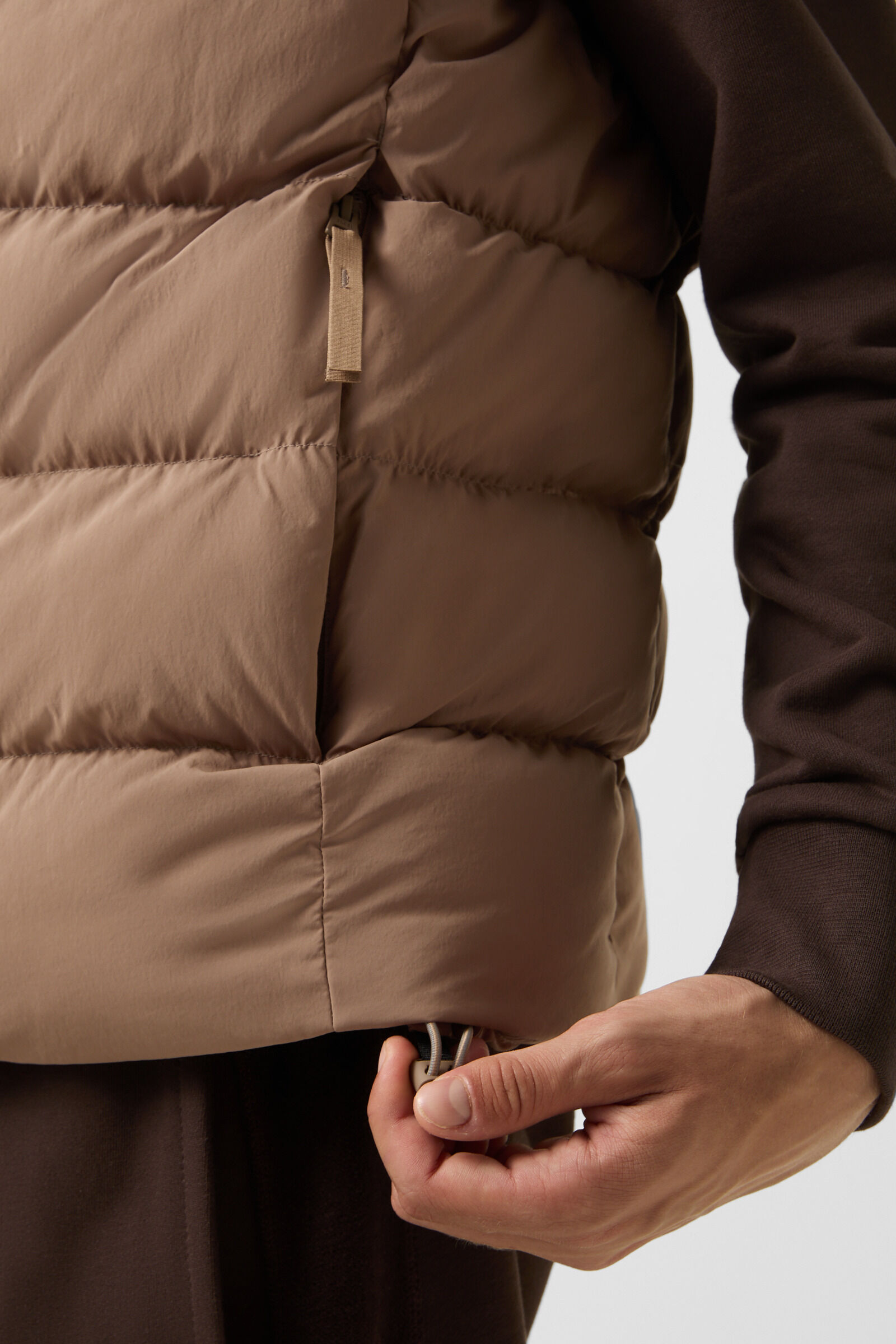 Howard quilted waistcoat Caramel