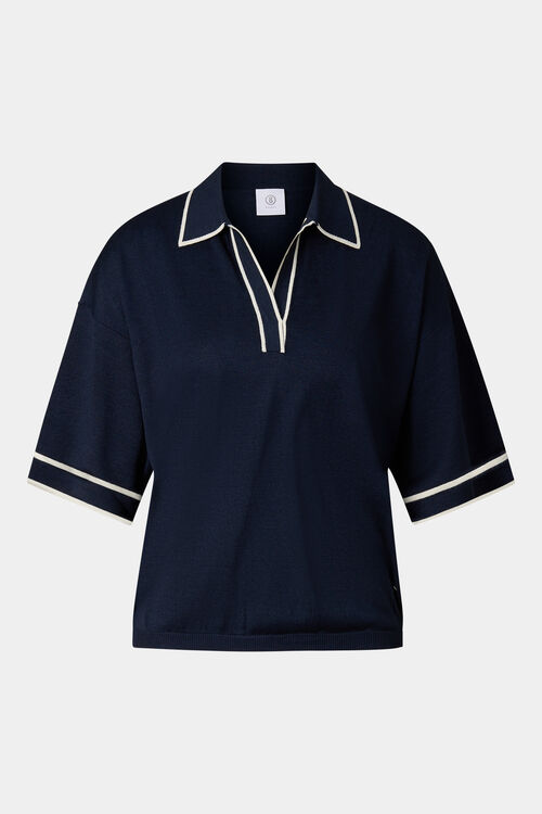 Paris knitted polo shirt Navy blue