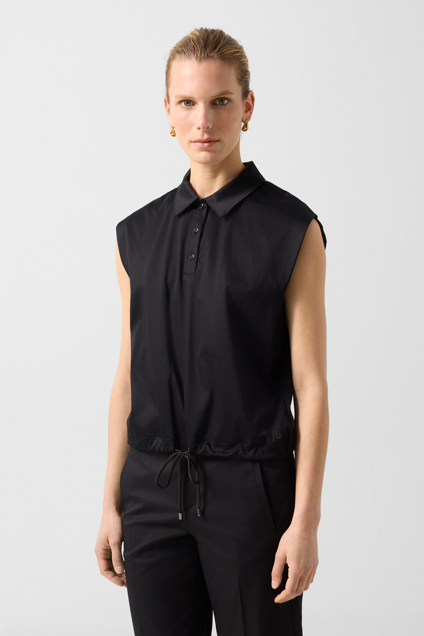 Mia polo top Black