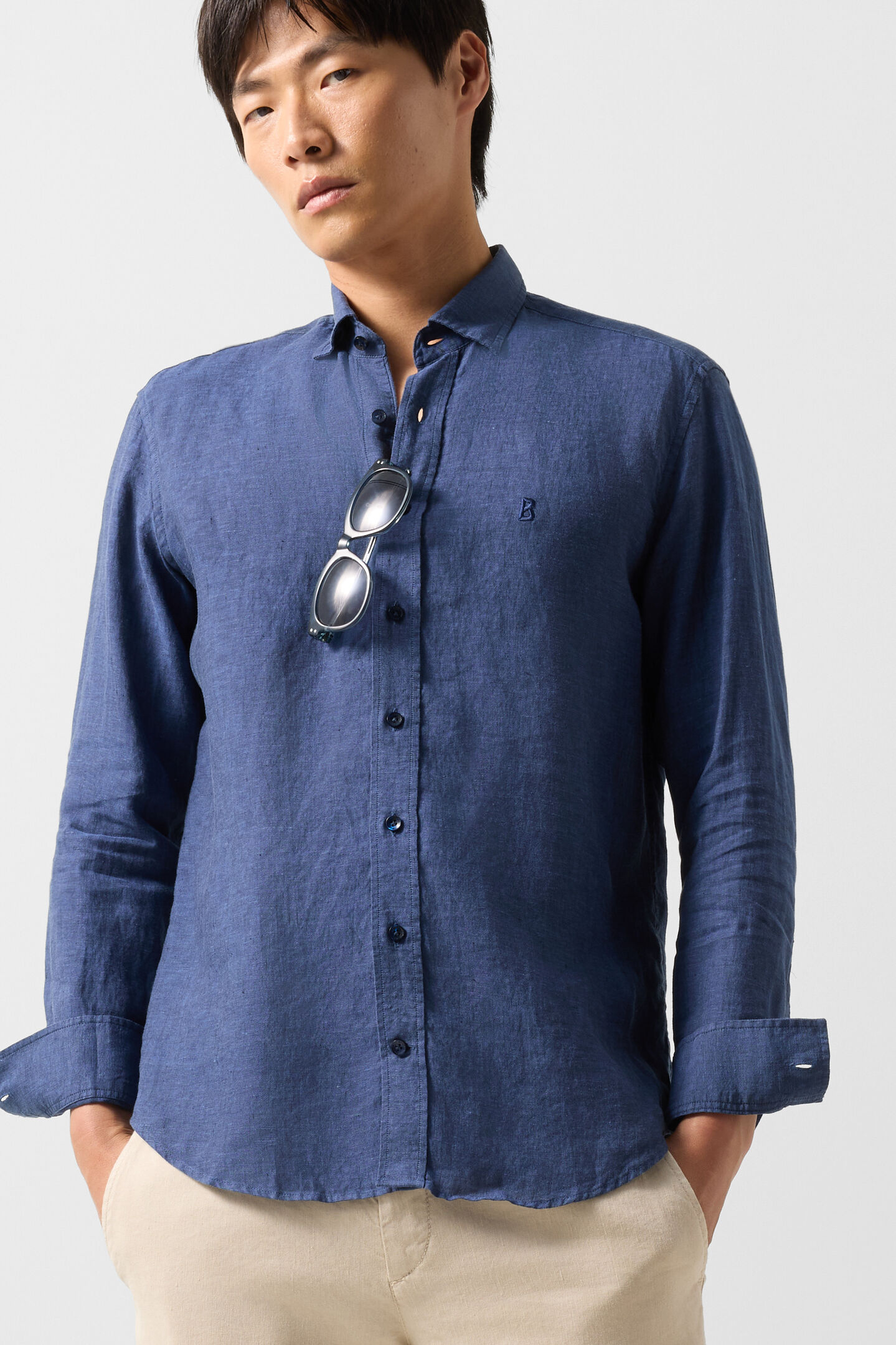 Timi linen shirt Navy blue