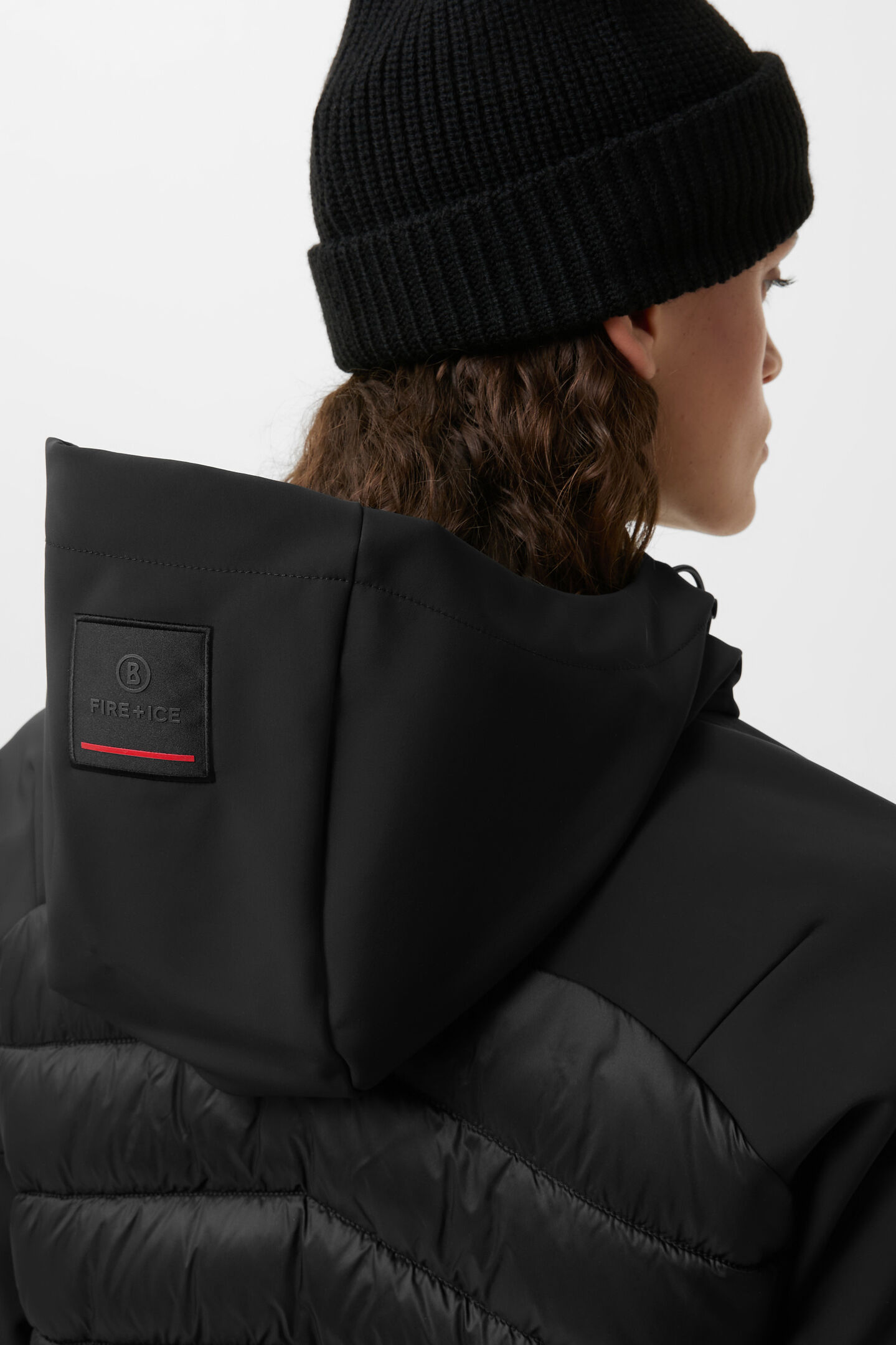 Marian softshell quilted jacket Black