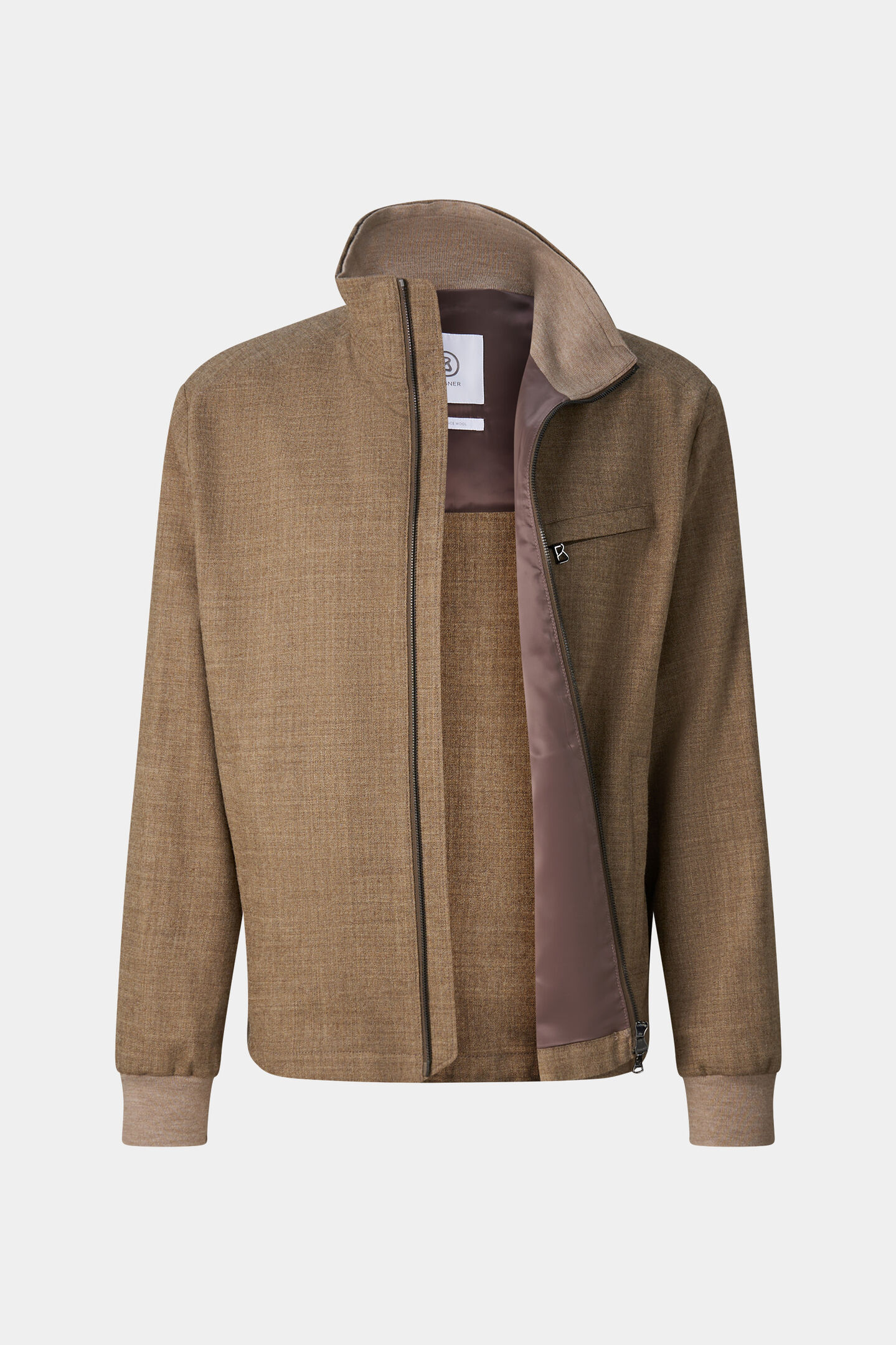 Milan virgin wool blend jacket Medium brown