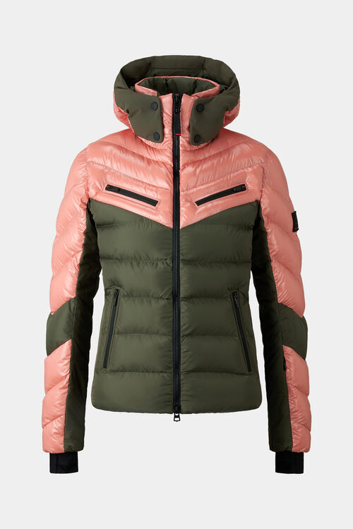 Skijacke Farina Pink/Oliv-Gr&uuml;n